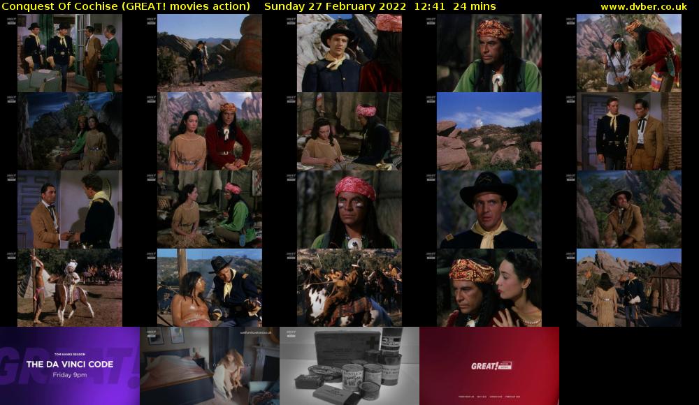Conquest Of Cochise (GREAT! movies action) Sunday 27 February 2022 12:41 - 13:05