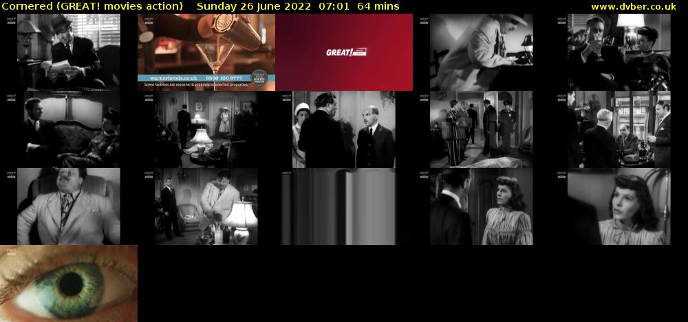 Cornered (GREAT! movies action) Sunday 26 June 2022 07:01 - 08:05