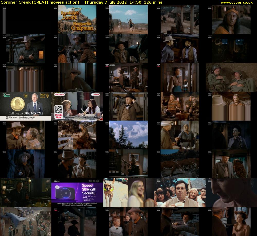 Coroner Creek (GREAT! movies action) Thursday 7 July 2022 14:50 - 16:50
