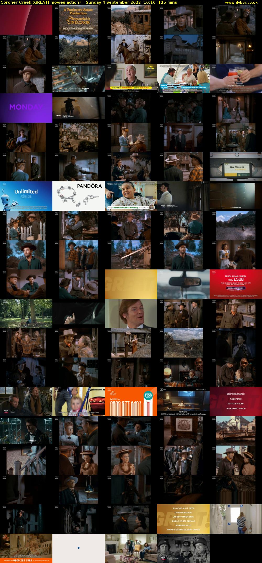 Coroner Creek (GREAT! movies action) Sunday 4 September 2022 10:10 - 12:15