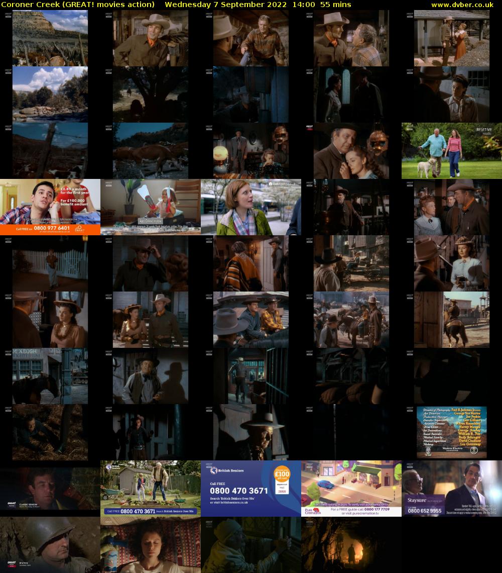 Coroner Creek (GREAT! movies action) Wednesday 7 September 2022 14:00 - 14:55