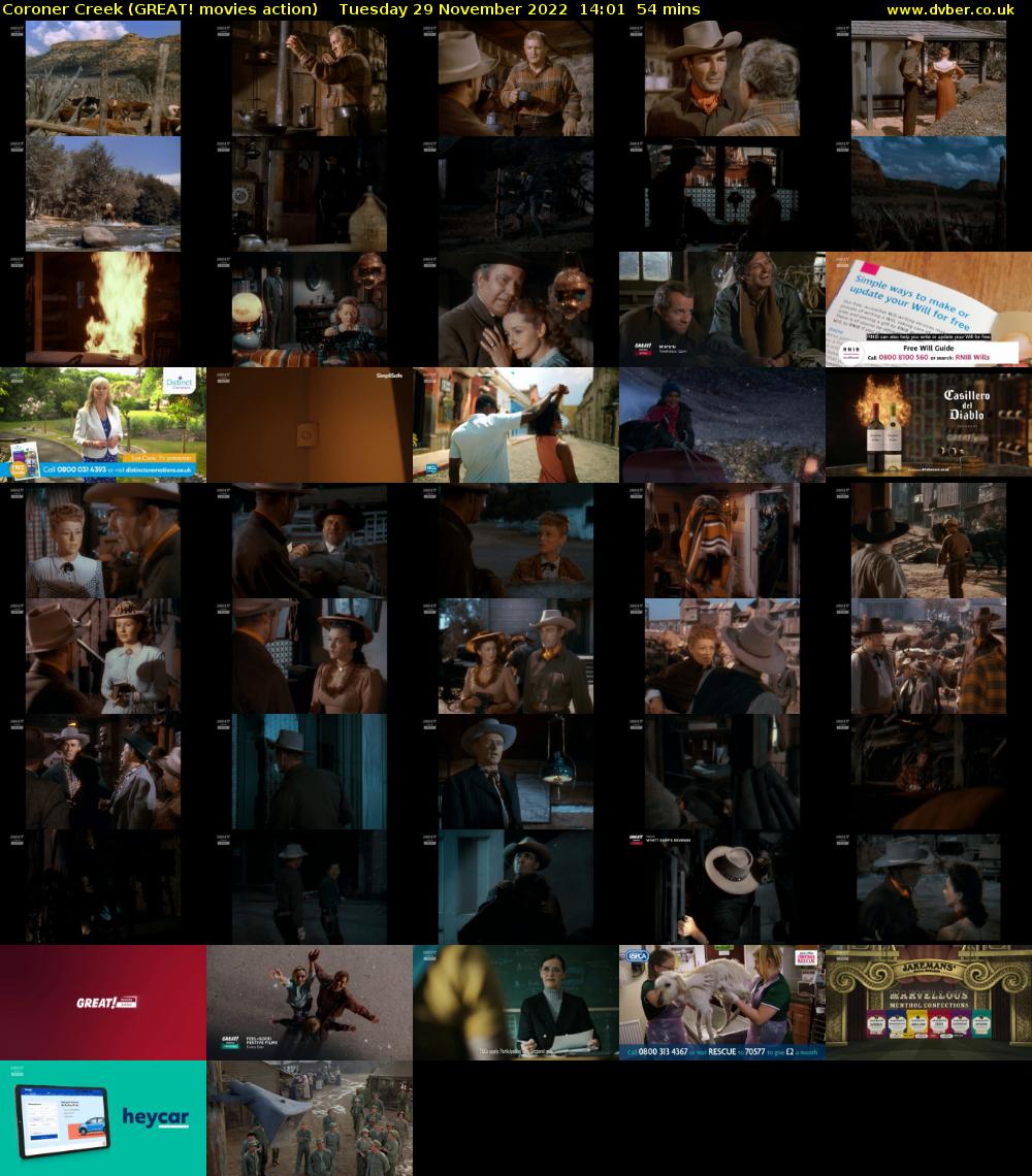 Coroner Creek (GREAT! movies action) Tuesday 29 November 2022 14:01 - 14:55