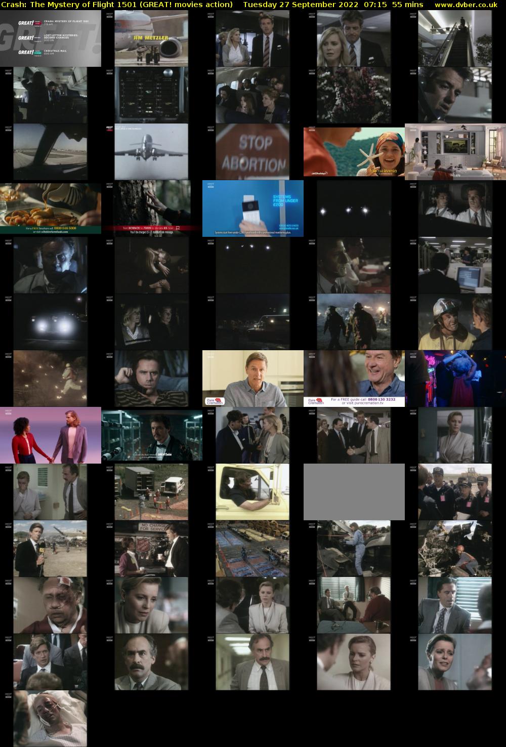 Crash: The Mystery of Flight 1501 (GREAT! movies action) Tuesday 27 September 2022 07:15 - 08:10