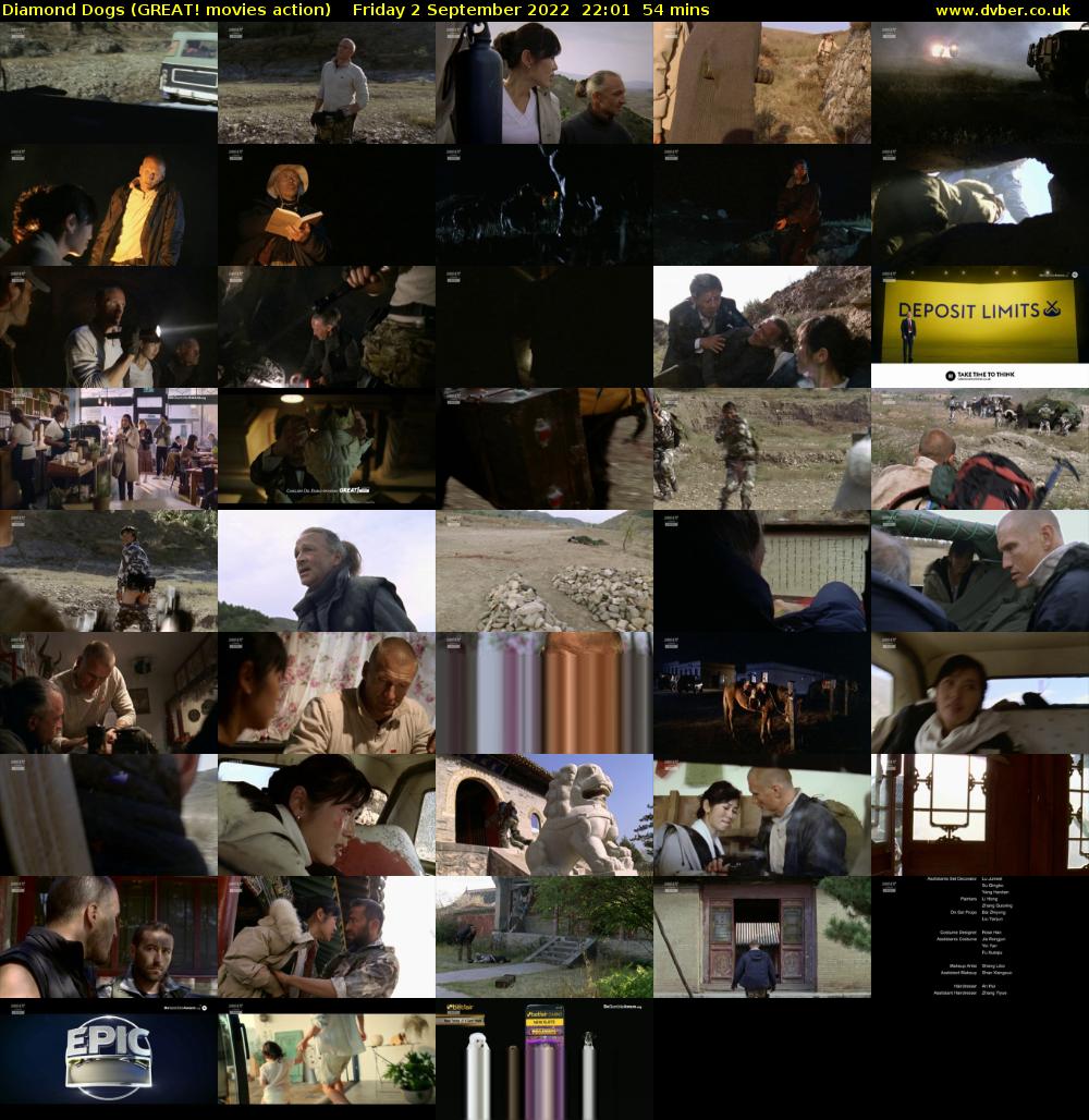 Diamond Dogs (GREAT! movies action) Friday 2 September 2022 22:01 - 22:55