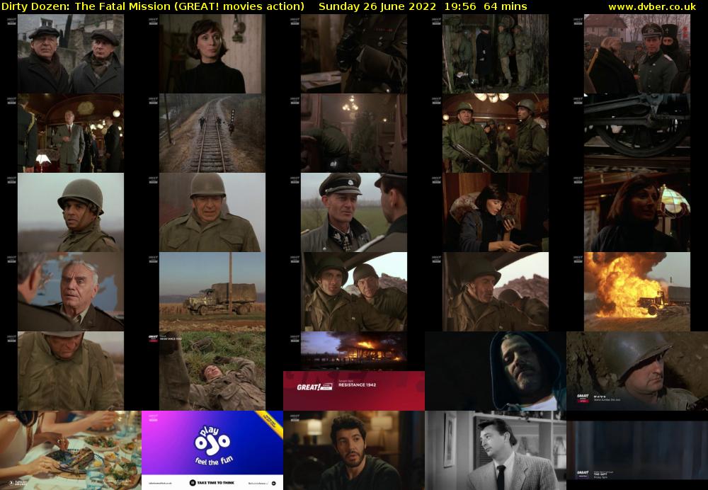 Dirty Dozen: The Fatal Mission (GREAT! movies action) Sunday 26 June 2022 19:56 - 21:00