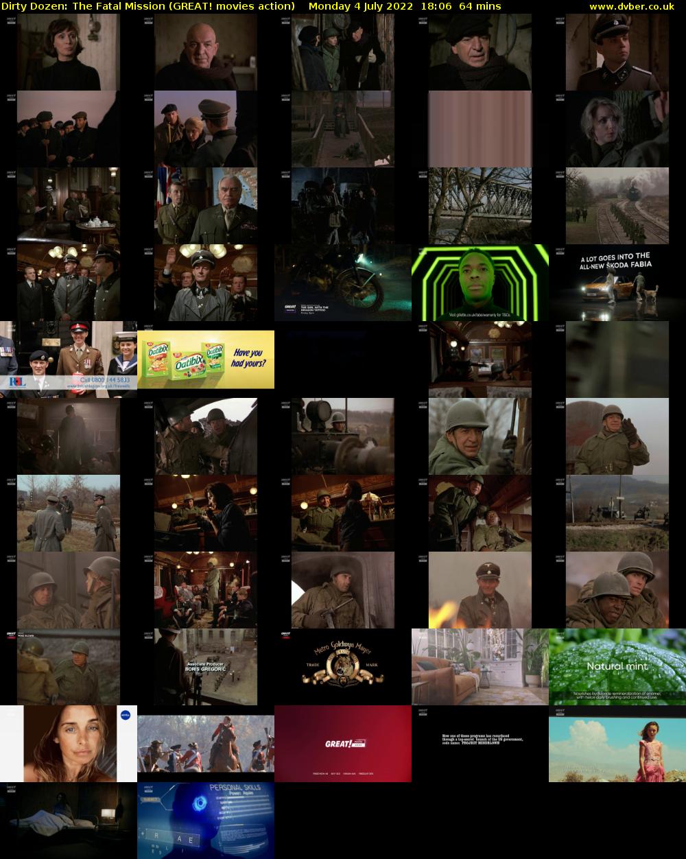 Dirty Dozen: The Fatal Mission (GREAT! movies action) Monday 4 July 2022 18:06 - 19:10