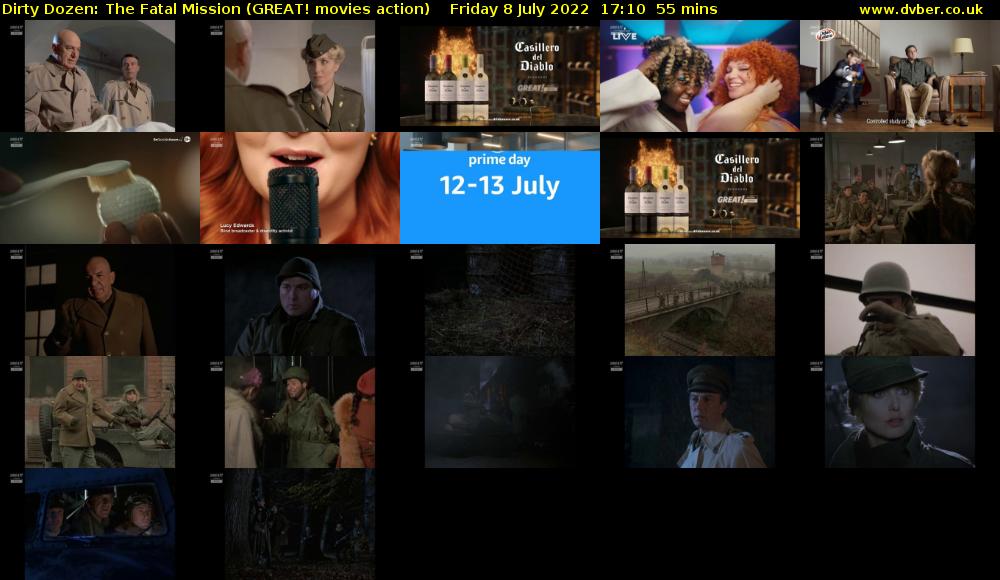Dirty Dozen: The Fatal Mission (GREAT! movies action) Friday 8 July 2022 17:10 - 18:05