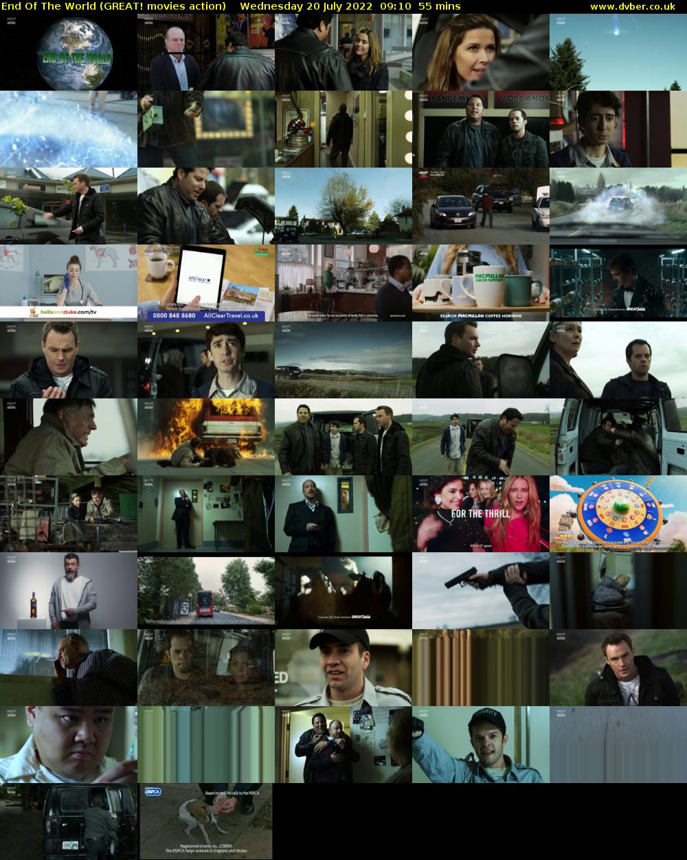 End Of The World (GREAT! movies action) Wednesday 20 July 2022 09:10 - 10:05