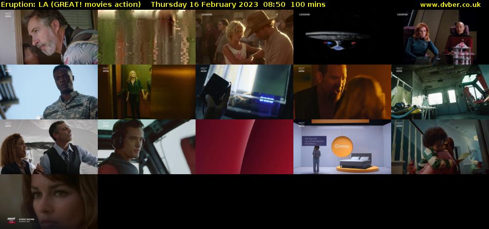 Eruption: LA (GREAT! movies action) Thursday 16 February 2023 08:50 - 10:30