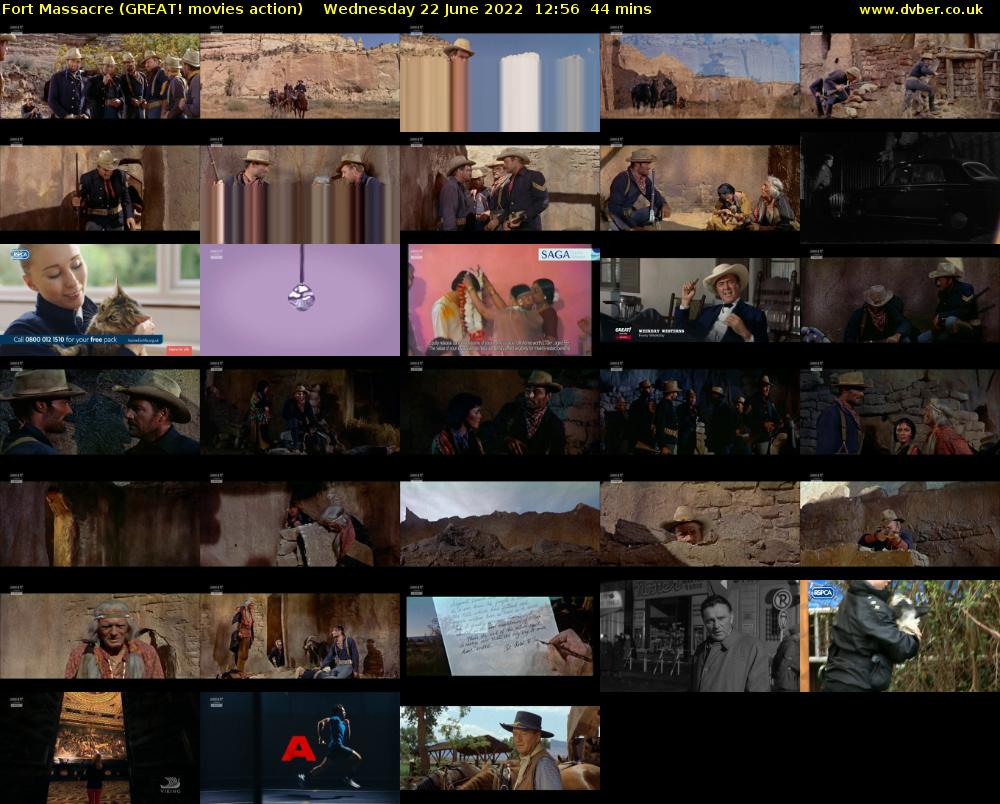 Fort Massacre (GREAT! movies action) Wednesday 22 June 2022 12:56 - 13:40