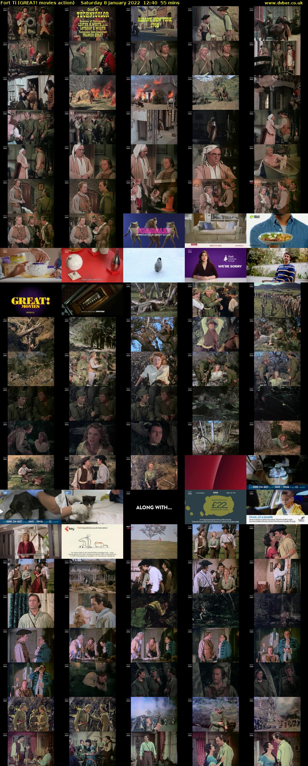 Fort Ti (GREAT! movies action) Saturday 8 January 2022 12:40 - 13:35