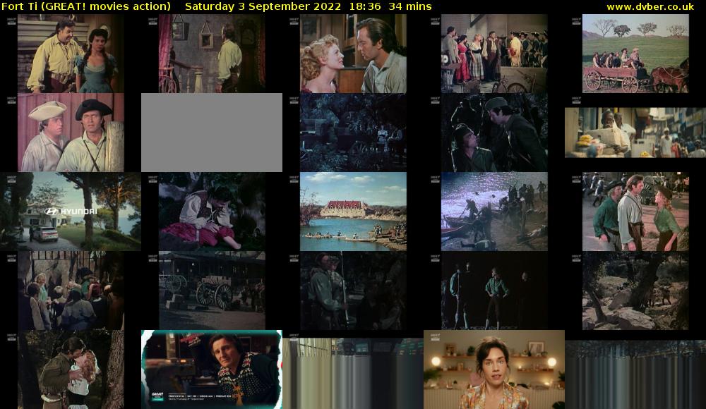 Fort Ti (GREAT! movies action) Saturday 3 September 2022 18:36 - 19:10