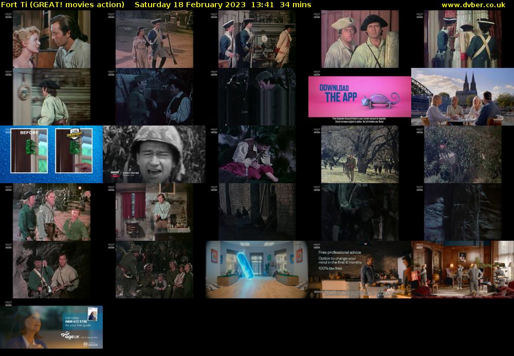 Fort Ti (GREAT! movies action) Saturday 18 February 2023 13:41 - 14:15