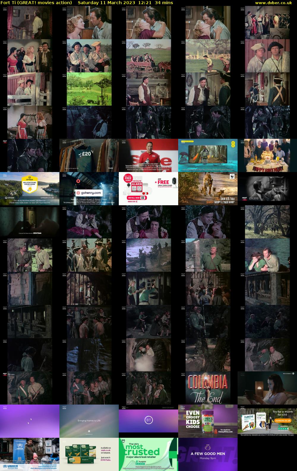 Fort Ti (GREAT! movies action) Saturday 11 March 2023 12:21 - 12:55