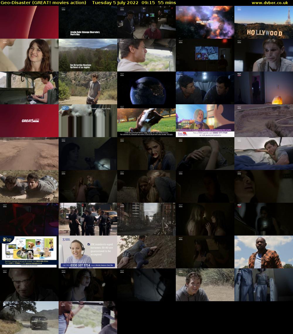 Geo-Disaster (GREAT! movies action) Tuesday 5 July 2022 09:15 - 10:10