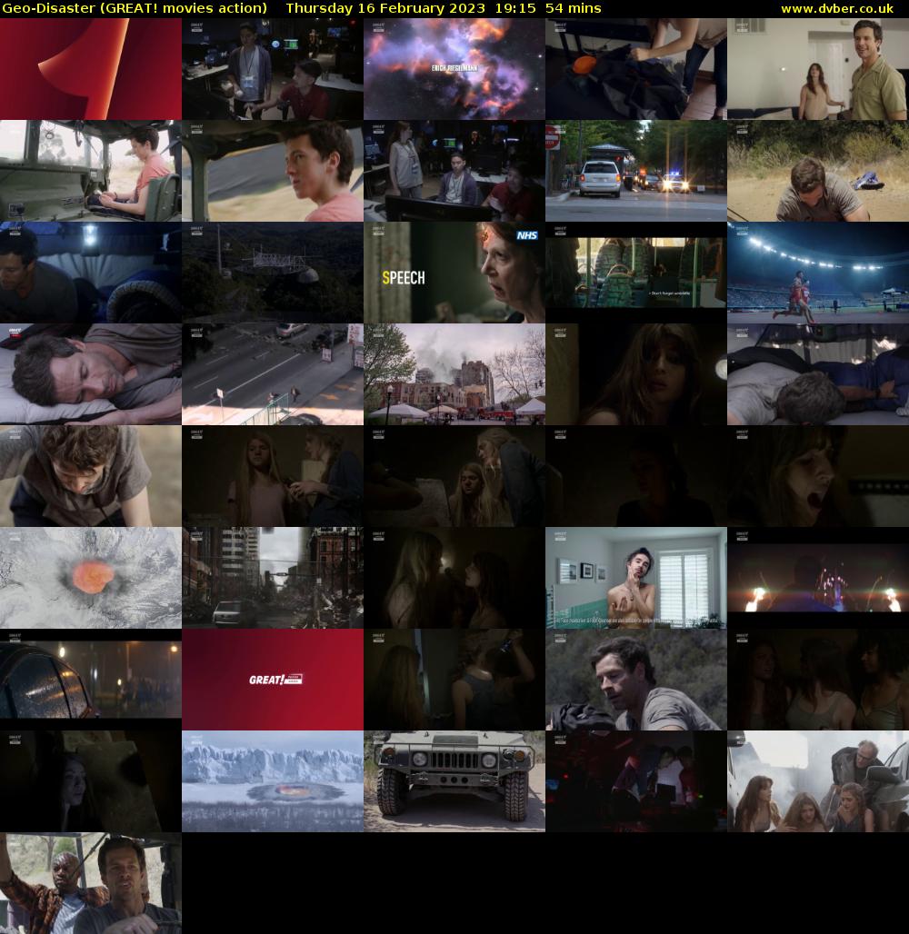 Geo-Disaster (GREAT! movies action) Thursday 16 February 2023 19:15 - 20:09
