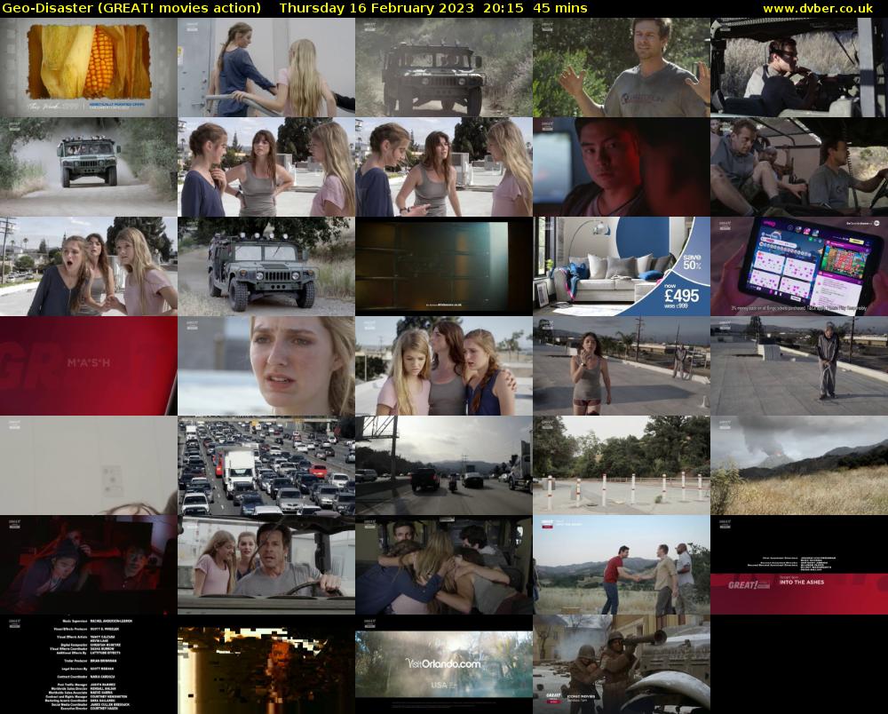 Geo-Disaster (GREAT! movies action) Thursday 16 February 2023 20:15 - 21:00