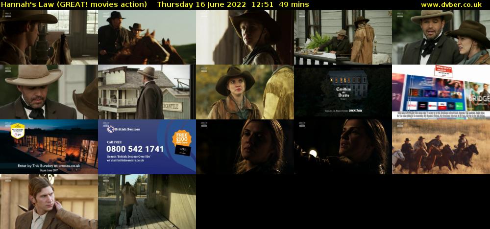 Hannah's Law (GREAT! movies action) Thursday 16 June 2022 12:51 - 13:40