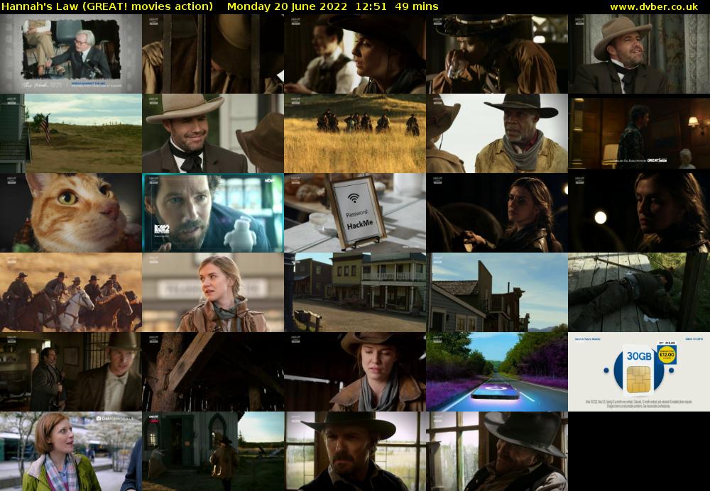 Hannah's Law (GREAT! movies action) Monday 20 June 2022 12:51 - 13:40