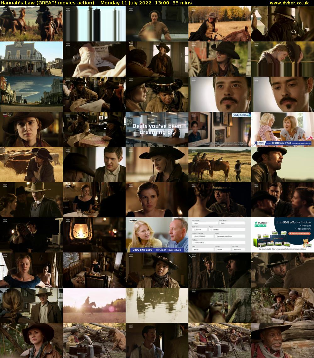 Hannah's Law (GREAT! movies action) Monday 11 July 2022 13:00 - 13:55