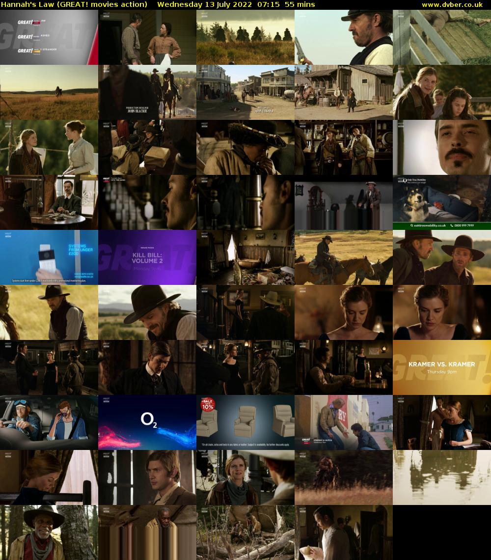 Hannah's Law (GREAT! movies action) Wednesday 13 July 2022 07:15 - 08:10
