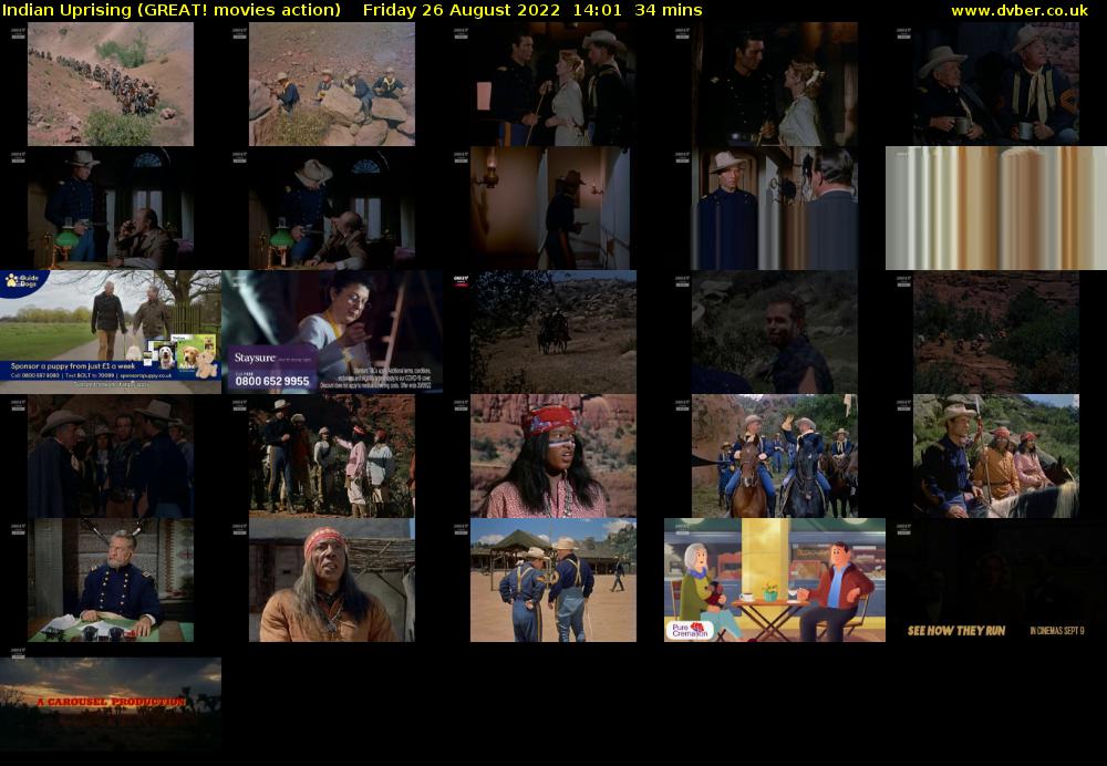 Indian Uprising (GREAT! movies action) Friday 26 August 2022 14:01 - 14:35