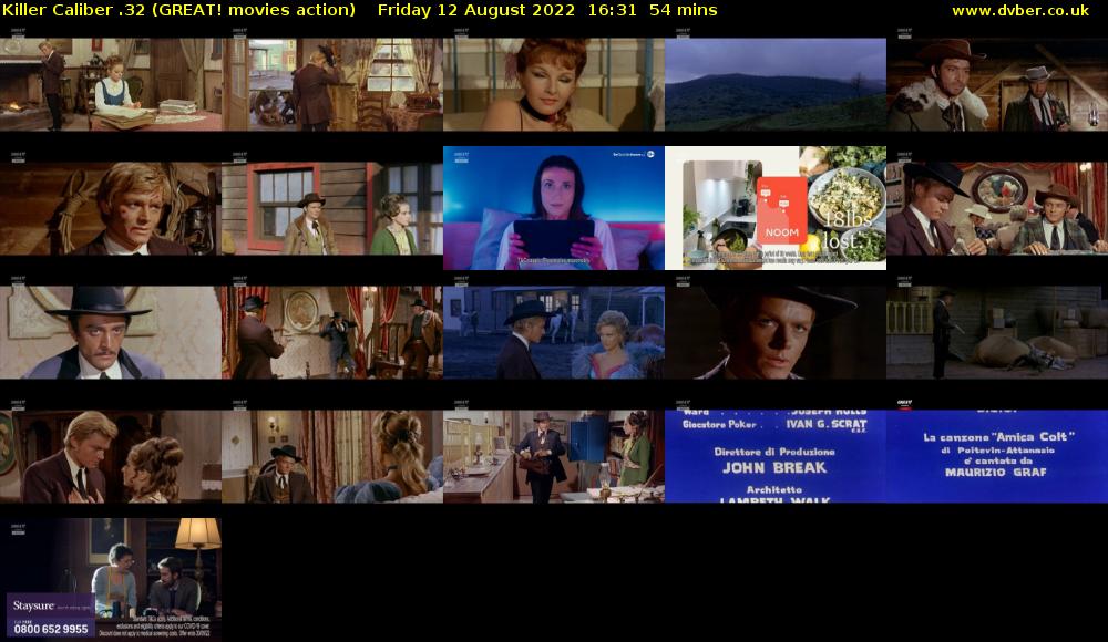 Killer Caliber .32 (GREAT! movies action) Friday 12 August 2022 16:31 - 17:25
