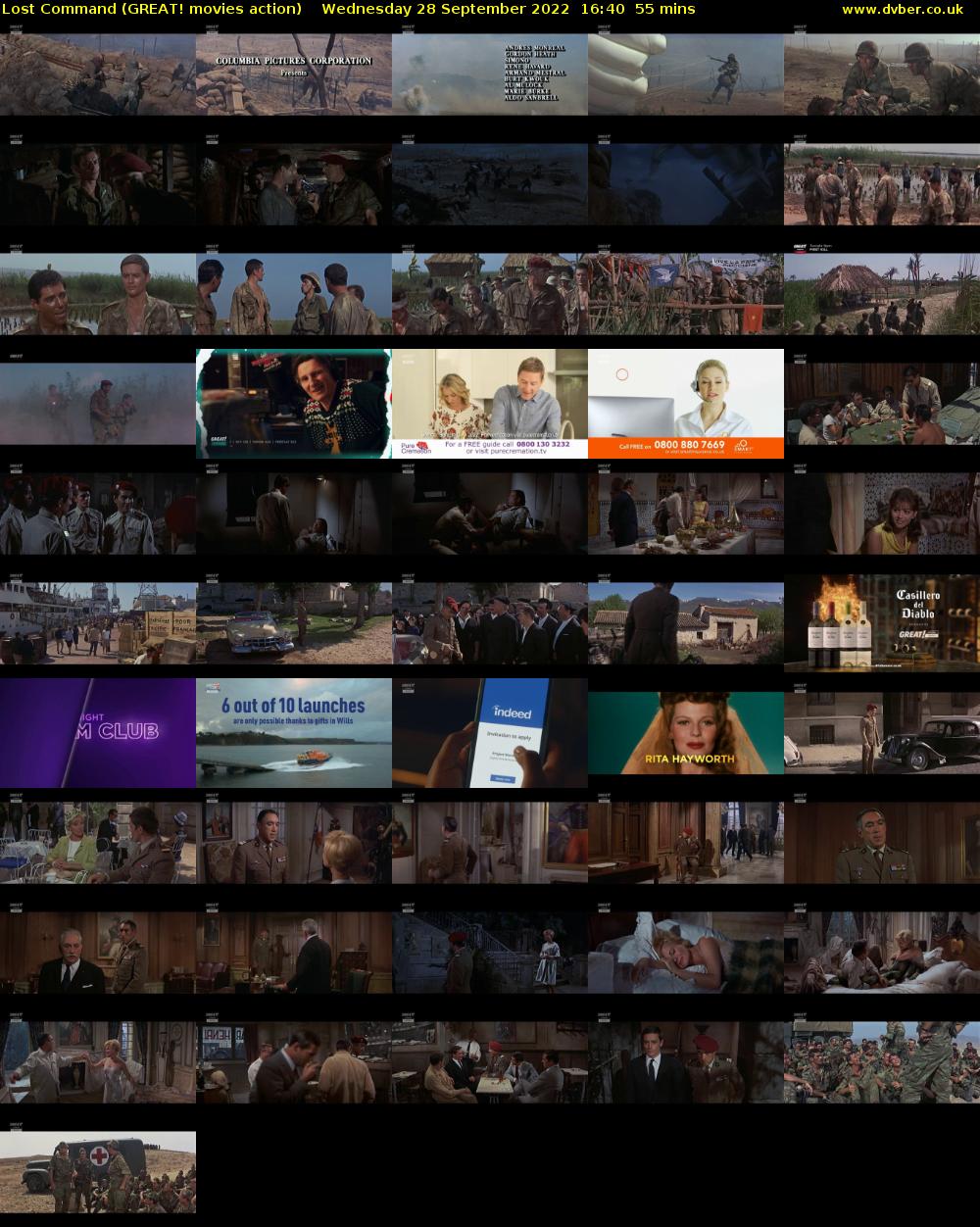 Lost Command (GREAT! movies action) Wednesday 28 September 2022 16:40 - 17:35