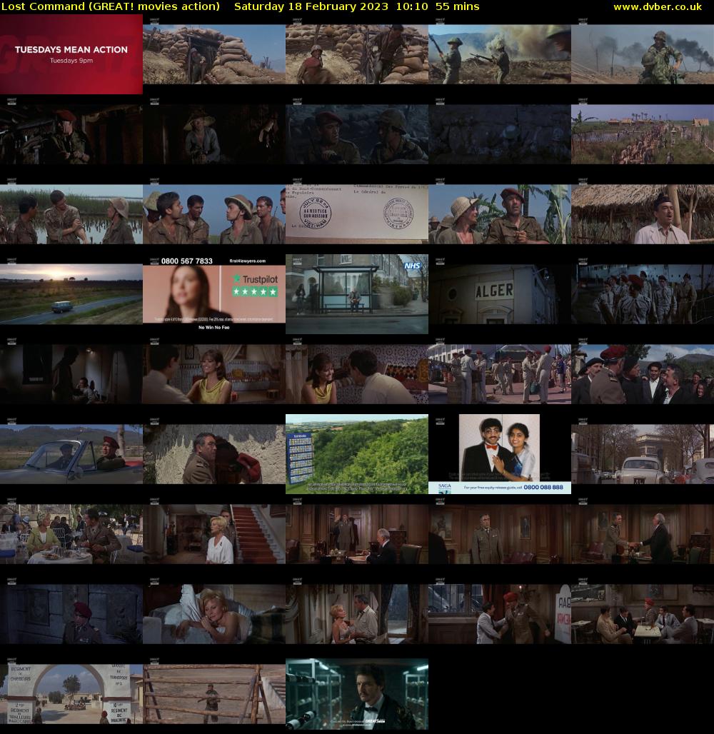 Lost Command (GREAT! movies action) Saturday 18 February 2023 10:10 - 11:05