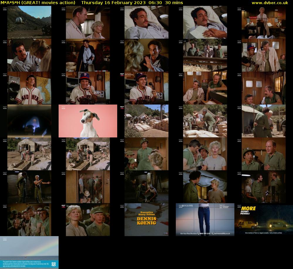 M*A*S*H (GREAT! movies action) Thursday 16 February 2023 06:30 - 07:00