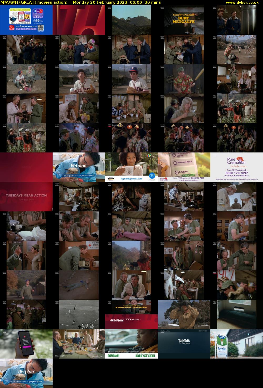 M*A*S*H (GREAT! movies action) Monday 20 February 2023 06:00 - 06:30