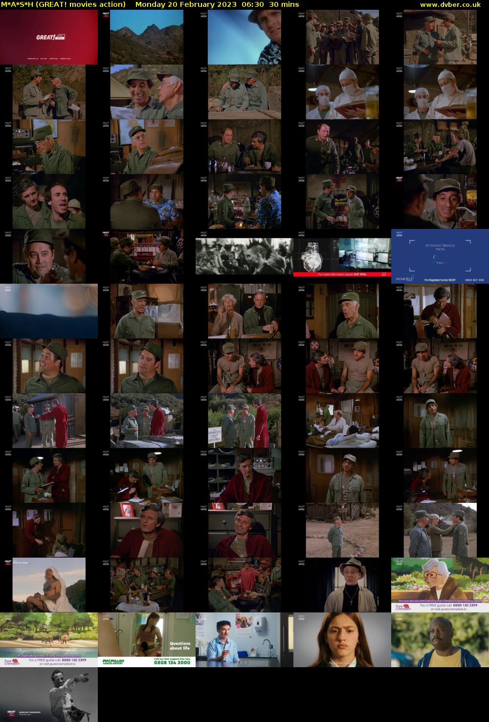 M*A*S*H (GREAT! movies action) Monday 20 February 2023 06:30 - 07:00