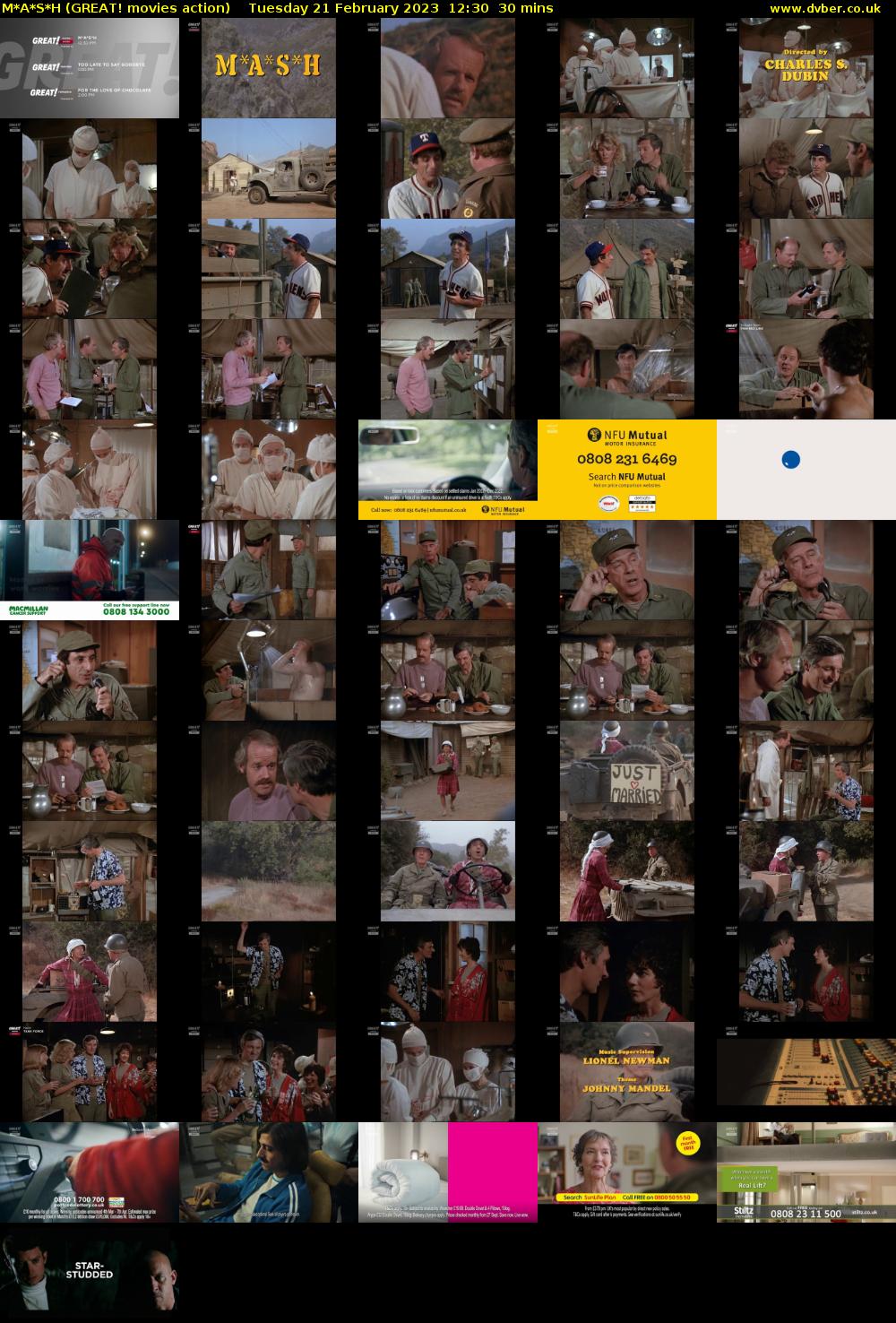 M*A*S*H (GREAT! movies action) Tuesday 21 February 2023 12:30 - 13:00