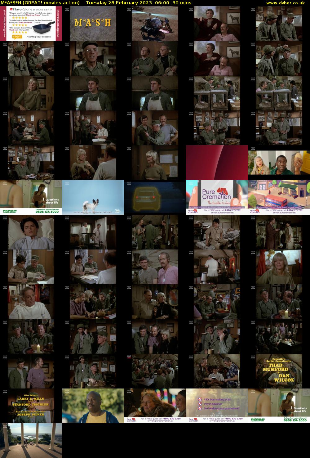 M*A*S*H (GREAT! movies action) Tuesday 28 February 2023 06:00 - 06:30