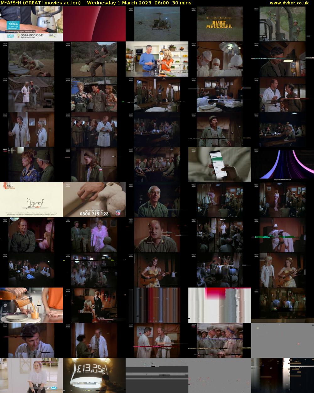 M*A*S*H (GREAT! movies action) Wednesday 1 March 2023 06:00 - 06:30
