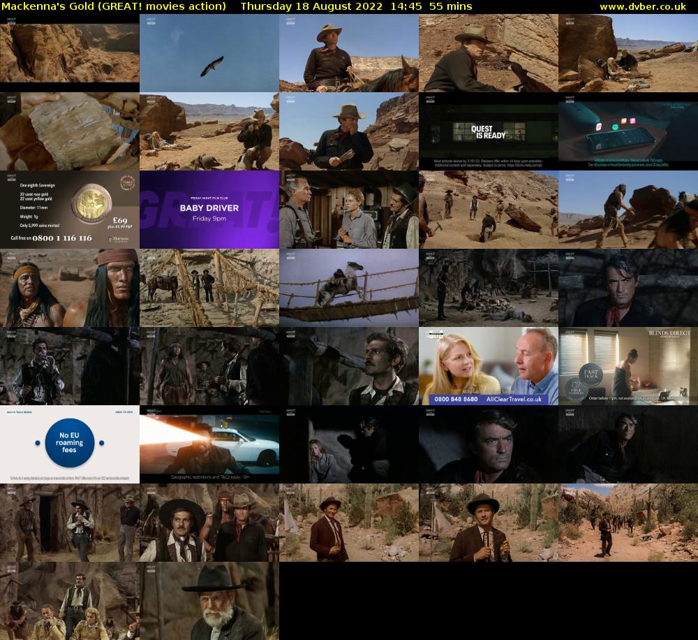 Mackenna's Gold (GREAT! movies action) Thursday 18 August 2022 14:45 - 15:40