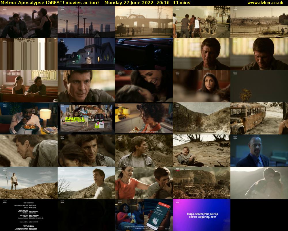 Meteor Apocalypse (GREAT! movies action) Monday 27 June 2022 20:16 - 21:00