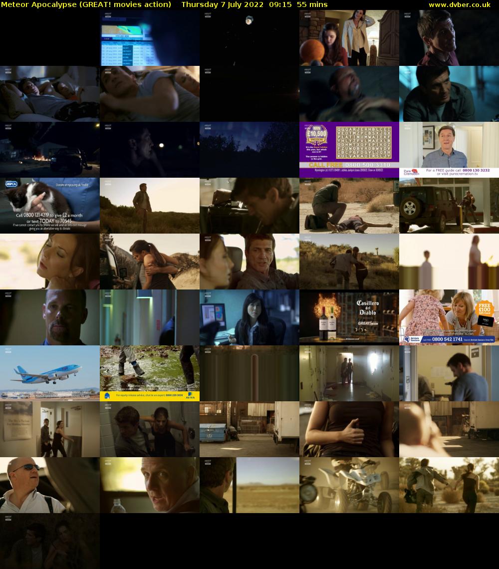Meteor Apocalypse (GREAT! movies action) Thursday 7 July 2022 09:15 - 10:10