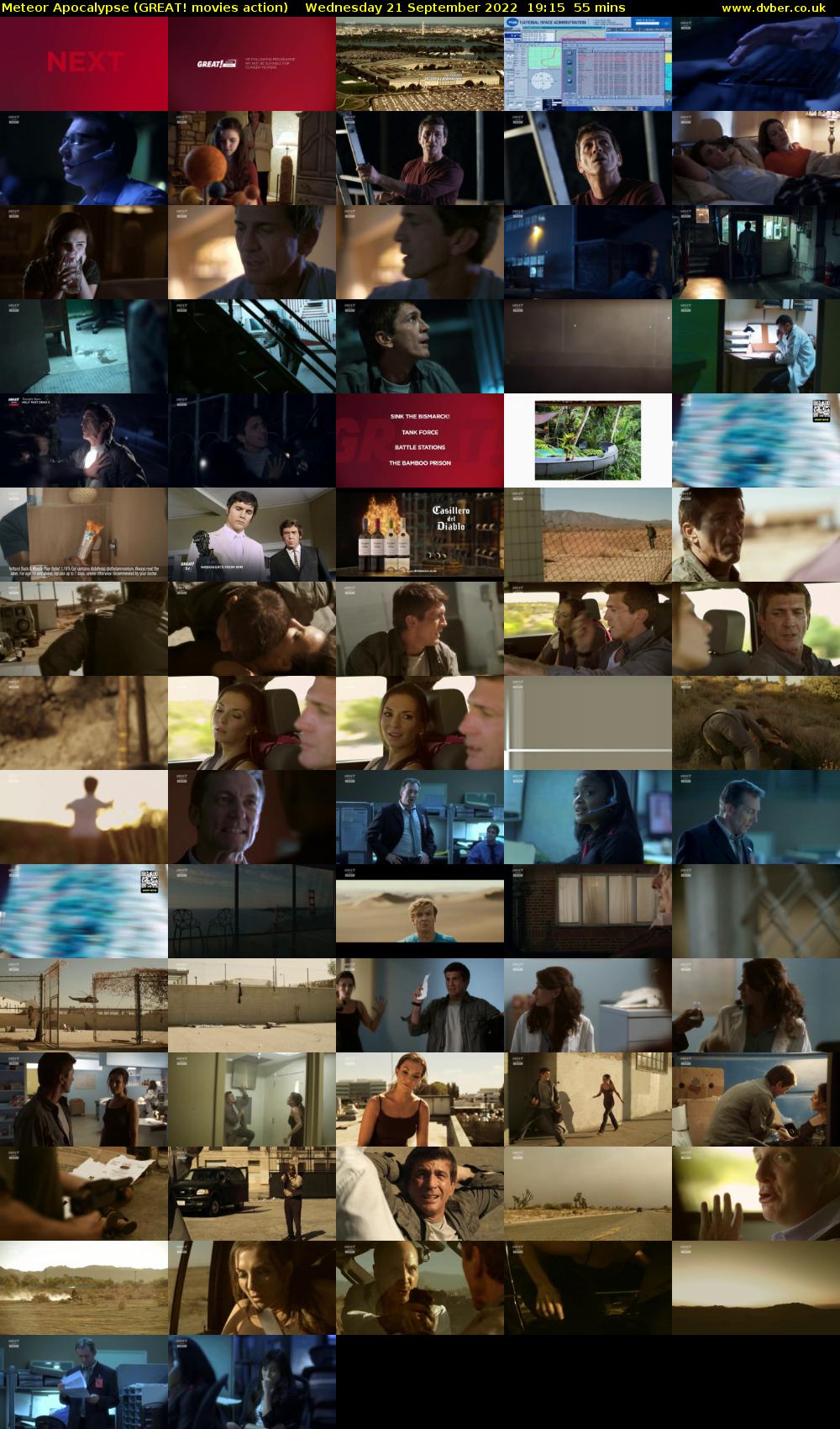 Meteor Apocalypse (GREAT! movies action) Wednesday 21 September 2022 19:15 - 20:10
