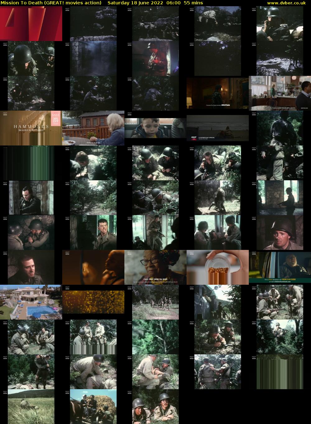 Mission To Death (GREAT! movies action) Saturday 18 June 2022 06:00 - 06:55