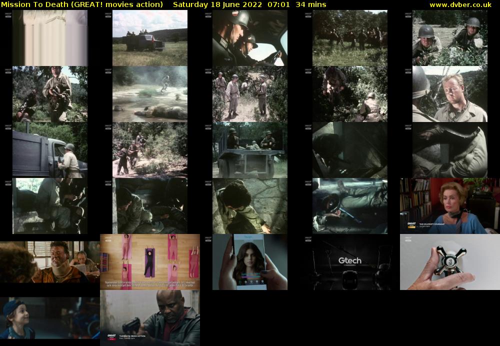 Mission To Death (GREAT! movies action) Saturday 18 June 2022 07:01 - 07:35