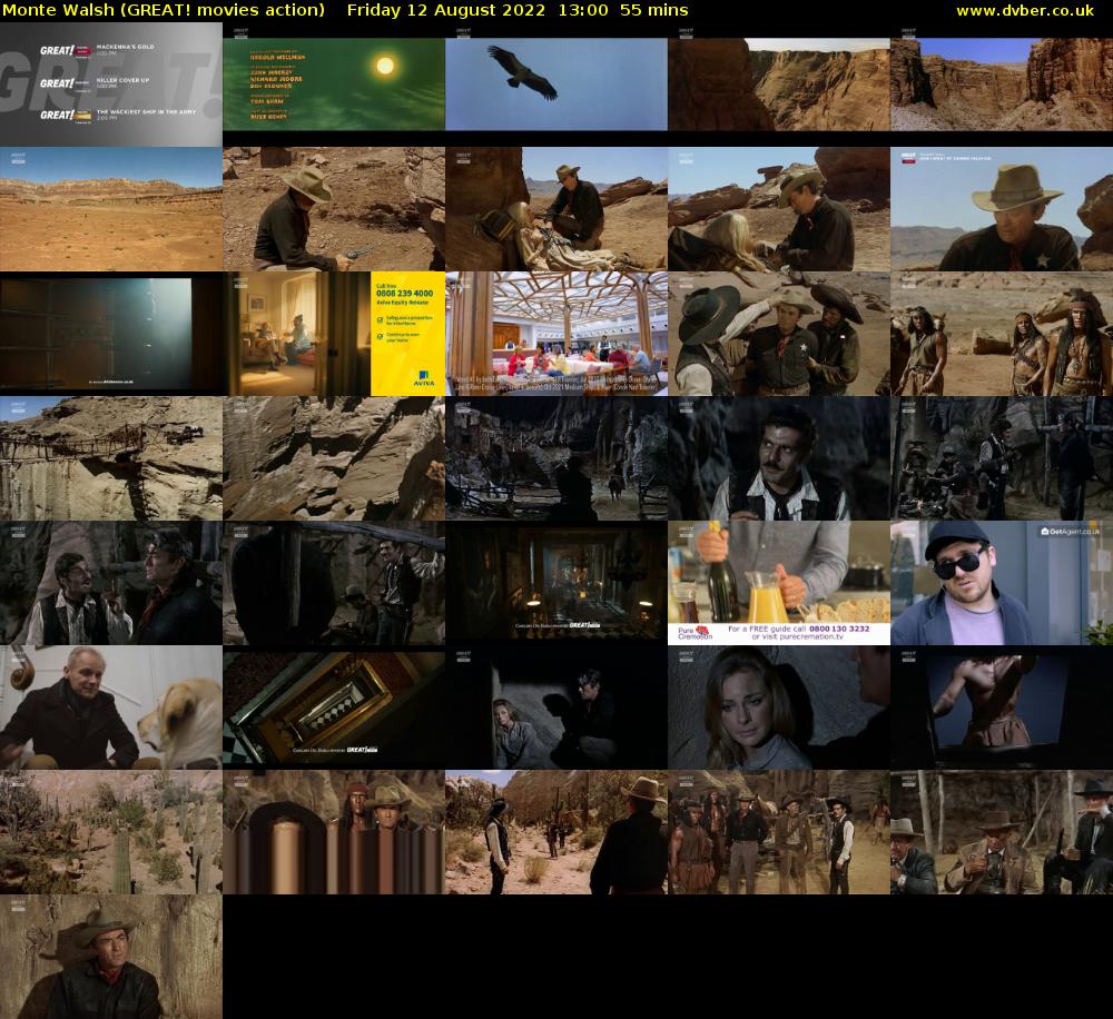 Monte Walsh (GREAT! movies action) Friday 12 August 2022 13:00 - 13:55