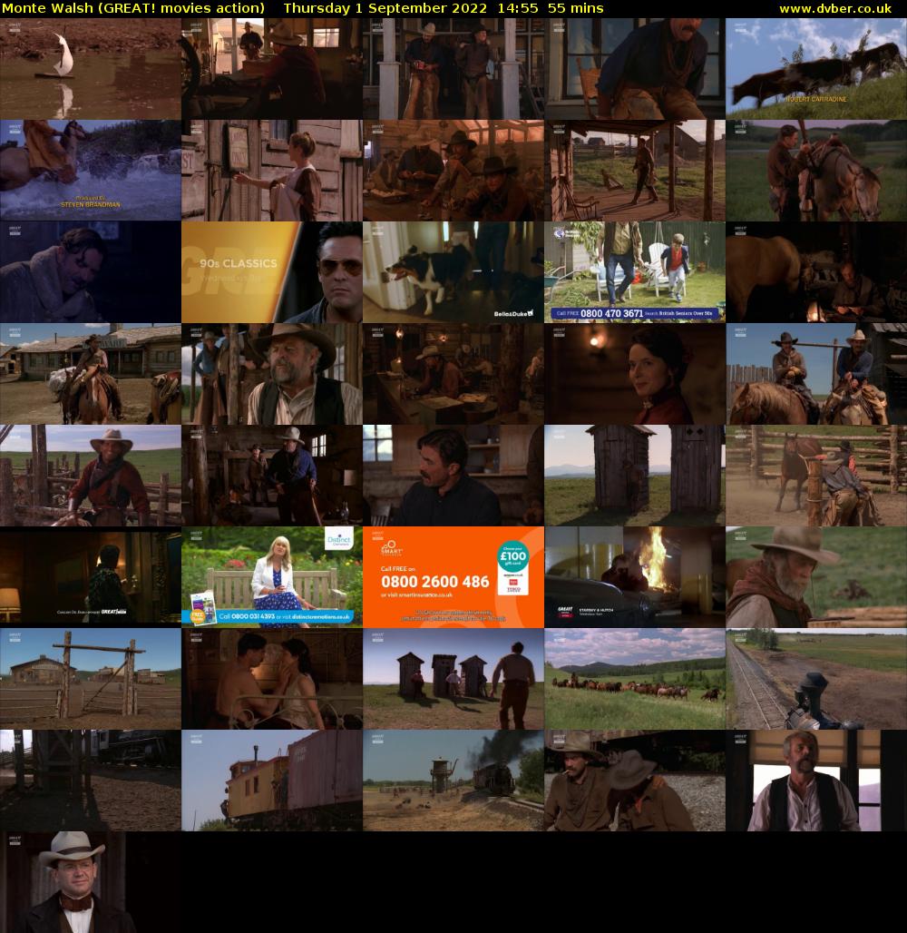 Monte Walsh (GREAT! movies action) Thursday 1 September 2022 14:55 - 15:50