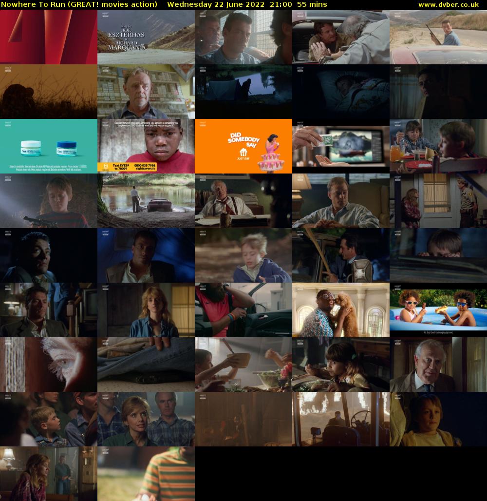 Nowhere To Run (GREAT! movies action) Wednesday 22 June 2022 21:00 - 21:55