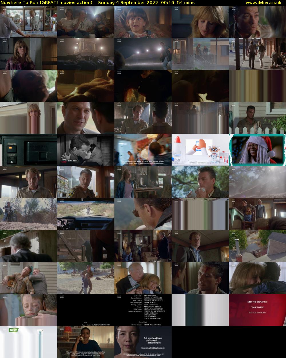 Nowhere To Run (GREAT! movies action) Sunday 4 September 2022 00:16 - 01:10