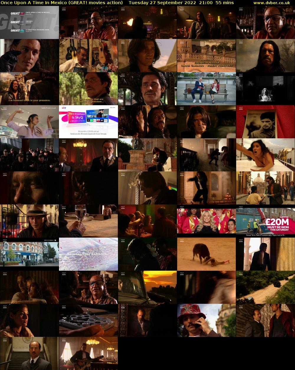 Once Upon A Time In Mexico (GREAT! movies action) Tuesday 27 September 2022 21:00 - 21:55