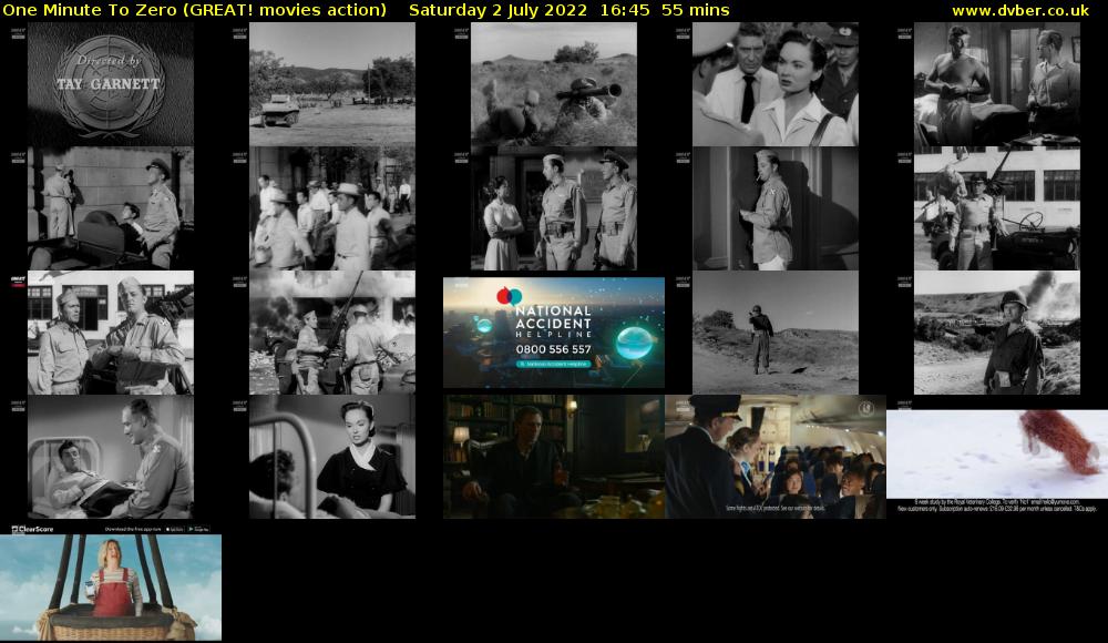 One Minute To Zero (GREAT! movies action) Saturday 2 July 2022 16:45 - 17:40