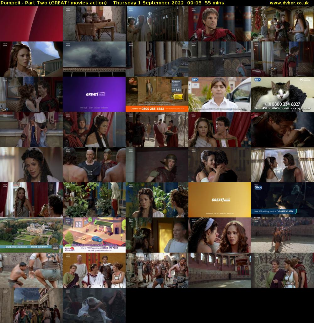 Pompeii - Part Two (GREAT! movies action) Thursday 1 September 2022 09:05 - 10:00