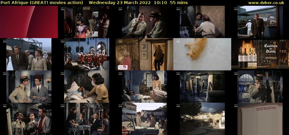 Port Afrique (GREAT! movies action) Wednesday 23 March 2022 10:10 - 11:05