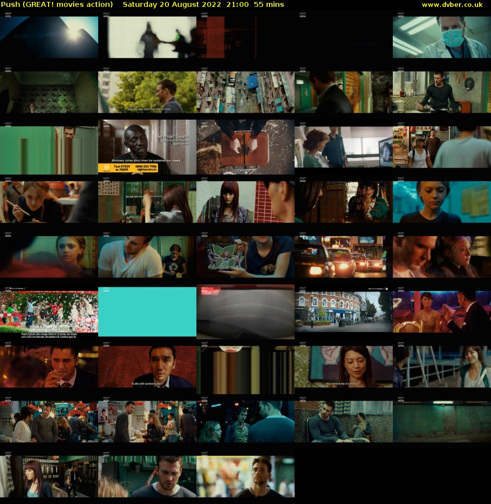 Push (GREAT! movies action) Saturday 20 August 2022 21:00 - 21:55